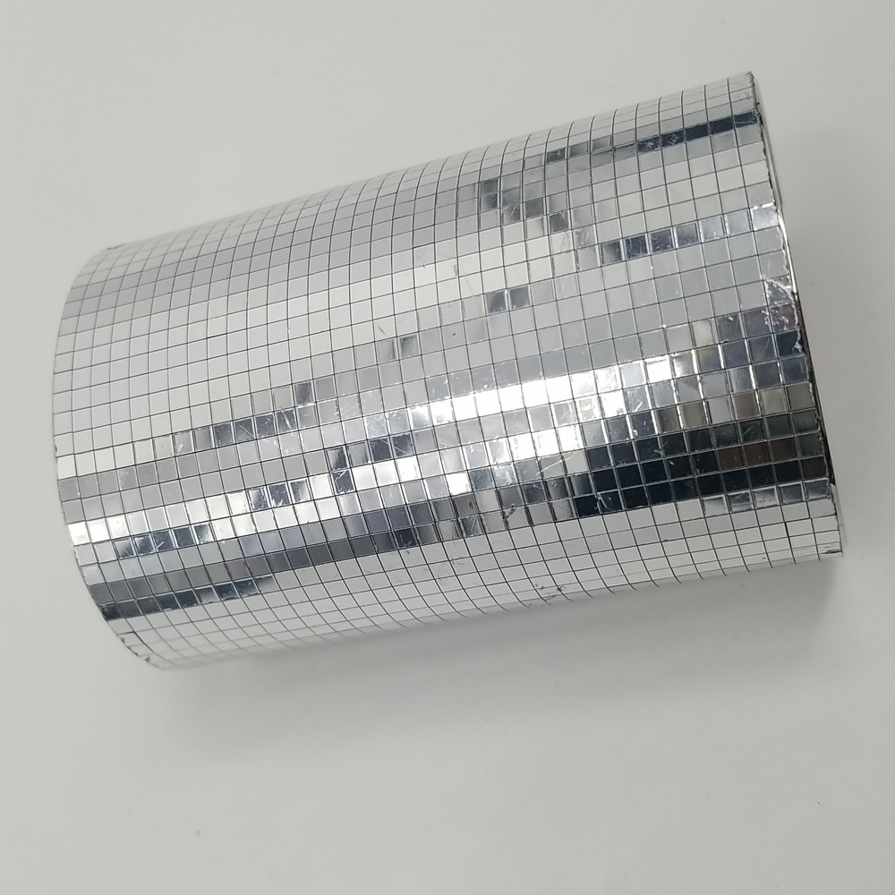 Oversized Disco Retro Cuff Bracelet Sparkling Disco‎ Ball Silver